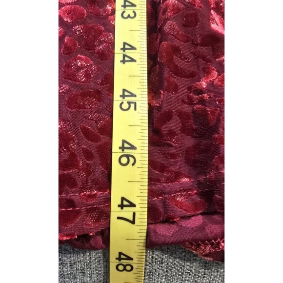 Betsey Johnson Foiled Animal Print Velvet Dress Sexy V-Neck Lined 3/4 Sleeve M - Picture 6 of 14
